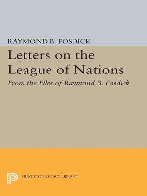 cover image of Letters on the League of Nations